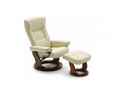 JUSTyou Lewis Fauteuil Crème Marron
