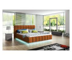 JUSTyou PRATO Lit rembourré 190x226x105 cm Orange