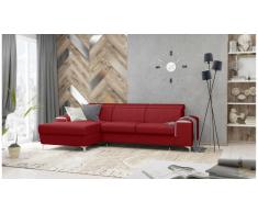 JUSTyou Lino Canapé d'angle Rouge Cuir synthétique