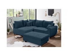 JUSTyou Des Moines Canapé d'angle Bleu