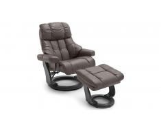 JUSTyou Carnegie XXL Fauteuil Marron Noir