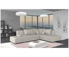 JUSTyou Livia Canapé d'angle Beige Velours