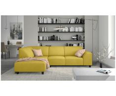 JUSTyou Einar Canapé d'angle Jaune Velours