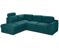 JUSTyou Alix Canapé d'angle Turquoise sans