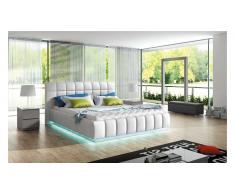 JUSTyou PRATO Lit rembourré 190x226x105 cm Blanc