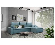 JUSTyou Claribel Canapé Velours Bleu