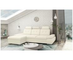 JUSTyou Carlota Canapé d'angle Beige Cuir synthétique