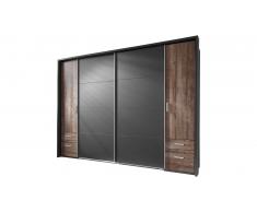 JUSTyou Arafo Armoire a portes coulissantes Chene