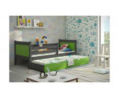 JUSTyou LEON Lit gigogne enfant Graphite Vert