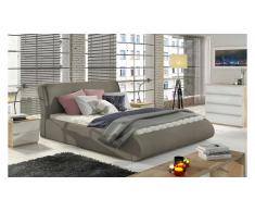 JUSTyou Tessa Lit rembourre Taupe 180x200