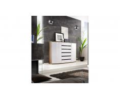 JUSTyou ONTORIO Commode Buffet San Remo|Blanc Noir