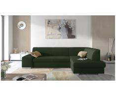 JUSTyou Piave Canapé d'angle Vert Tissu structure