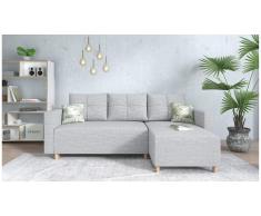 JUSTyou Lamone Canapé d'angle Gris Tissu structure