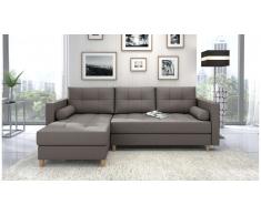 JUSTyou Nana Canape d'angle Gris Tissu structure