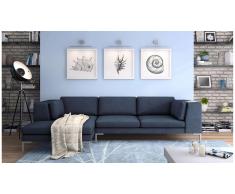 JUSTyou Remi Canapé d'angle Bleu Gauche