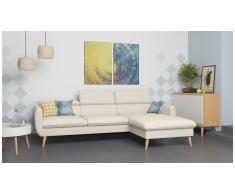 JUSTyou Nuno Canapé d'angle Beige Velours