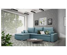 JUSTyou Claribel Canapé Velours Bleu