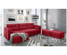 JUSTyou Kaito Canape d'angle Rouge Cuir synthetique