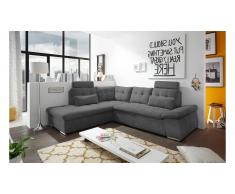 JUSTyou Arkansas Canapé d'angle Gris