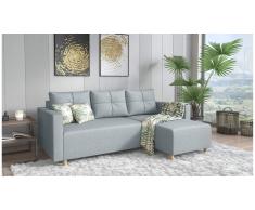 JUSTyou Livenza Canapé d'angle Gris Tissu structure