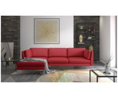 JUSTyou Siri Canapé d'angle Rouge Cuir synthétique