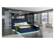 JUSTyou ASTI Lit rembourré Cuir éco 190x224x105 Bleu