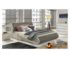 JUSTyou Tessa Lit rembourre Taupe | Creme 160x200