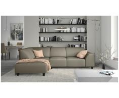 JUSTyou Einar Canapé d'angle Beige II Cuir synthétique