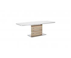 JUSTyou Fano Table a rallonge Blanc | Sonoma Chene
