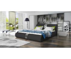 JUSTyou Maipo Lit rembourré Anthracite 140x200