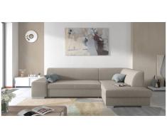 JUSTyou Piave Canapé d'angle Beige Tissu structure