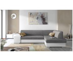 JUSTyou Piave Canapé d'angle Gris Cuir synthetique