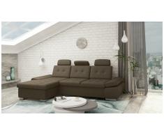 JUSTyou Carlota Canapé d'angle Marron Cuir synthétique