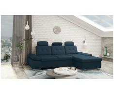 JUSTyou Carlota Canapé d'angle Bleu Cuir synthétique