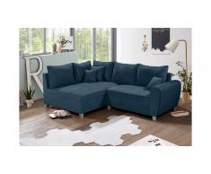 JUSTyou Des Moines II Canapé d'angle Bleu