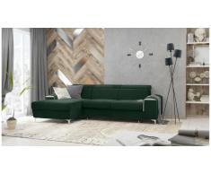 JUSTyou Lino Canapé d'angle Vert Velours