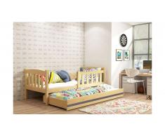 JUSTyou Frank+lit supplémentaire Lit Pin Anthracite