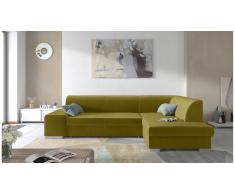 JUSTyou Piave Canapé d'angle Jaune Velours