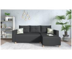 JUSTyou Lamone Canapé Anthracite Cuir synthetique