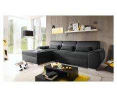 JUSTyou Alaska Canapé d'angle Gris Anthracite