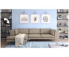 JUSTyou Remi Canapé d'angle Marron Gauche