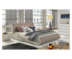 JUSTyou Tessa Lit rembourre Cappuccino | Creme 140x200