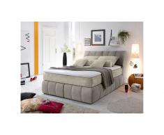 JUSTyou Pierre Lit boxspring Velours 180x200 cm Beige