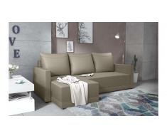 JUSTyou Tanita Canape d'angle Marron Cuir synthetique