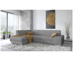 JUSTyou Panaro Canapé d'angle Gris Tissu structure