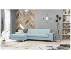 JUSTyou Lino Canapé d'angle Bleu Velours