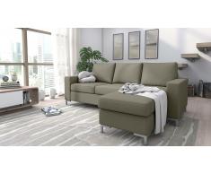 JUSTyou Eli Canapé d'angle Beige Cuir synthétique