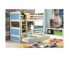 JUSTyou Lora+lit supplémentaire Lit Pin Bleu