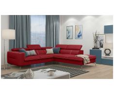 JUSTyou Diogo Canapé d'angle Rouge Cuir synthétique