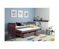 JUSTyou Briko Lit fonctionnel Violet 90x188 cm